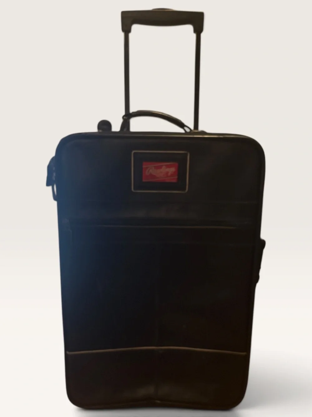 Vintage Rawlings Black Carry On Glove Leather Suitcase RARE!